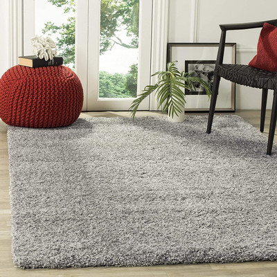 Acarpet Silver Polyester Carpet(2 ft,  X 3 ft, Rectangle)