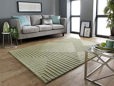RM Handloom Dark Green Polyester Carpet(6 ft,  X 2 ft, Rectangle)