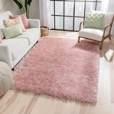 Acarpet Pink Polyester Carpet(2 ft,  X 3 ft, Rectangle)