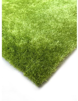 Acarpet Green Polyester Carpet(5 ft,  X 5 ft, Square)