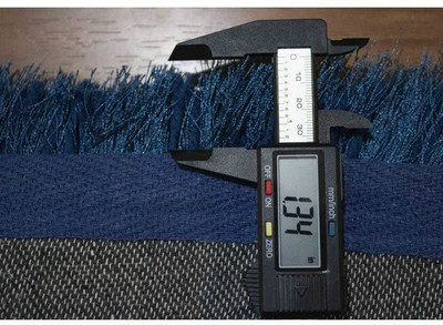 AfCarpets Blue Polyester Carpet(5 ft,  X 7 ft, Rectangle)
