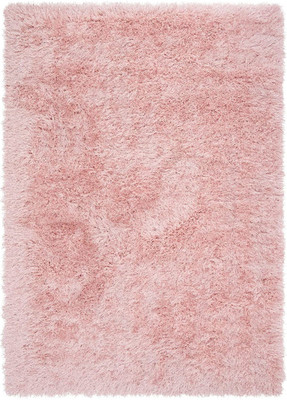 Acarpet Pink Polyester Carpet(6 ft,  X 8 ft, Rectangle)