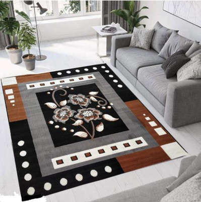 Samjeeda Handloom carpets Grey Acrylic Carpet(5 ft,  X 7 ft, Rectangle)