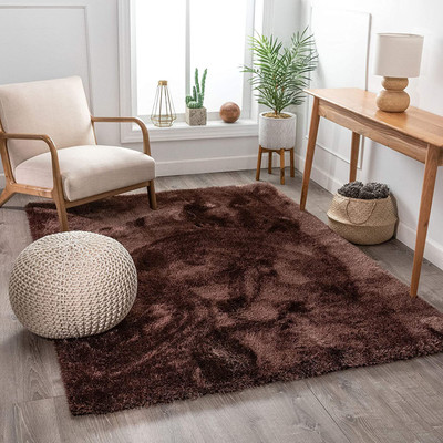AyanCarpets Brown Polyester Carpet(2 ft,  X 6 ft, Rectangle)