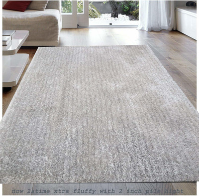 AyanCarpets Grey Polyester Carpet(5 ft,  X 7 ft, Rectangle)