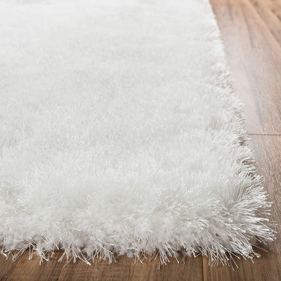 Acarpet White Polyester Carpet(8 ft,  X 10 ft, Rectangle)