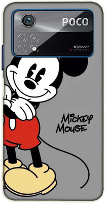 iprinto Back Cover for Poco X4 Pro 5G mickey mouse Back Cover(Grey, Shock Proof, Pack of: 1)