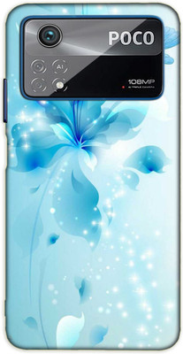 iprinto Back Cover for Poco X4 Pro 5G logo Back Cover(Blue, Shock Proof, Pack of: 1)