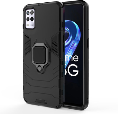 SMARTPOCKET Back Cover for Realme 9 5G, Realme 8 5G, Realme 8s 5G, Realme Narzo 30 5G(Black, Rugged Armor, Pack of: 1)