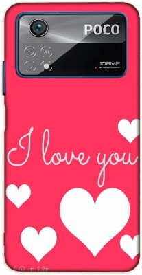 iprinto Back Cover for Poco X4 Pro 5G I Love You Back Cover(White, Shock Proof, Pack of: 1)