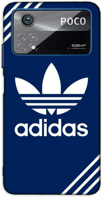 iprinto Back Cover for Poco X4 Pro 5G Adidas logo Back Cover(Blue, Shock Proof, Pack of: 1)