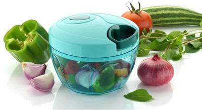Cookzella 3 Stainless Steel Blade, powerful mini handy quick 450 ml Vegetable & Fruit Chopper(CHOPPER 450 ML 2 IN 1)