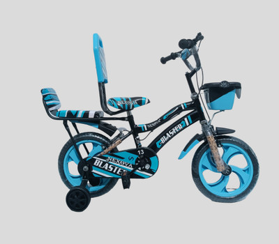 NEXOVA BICYCLE 14 T BLASTRE DOUBLE SEAT PRO (SKY-BLUE) FOR 2 TO 4 YEAR KIDS 14 T (inch) BMX Cycle(Single Speed, Blue, Rigid)