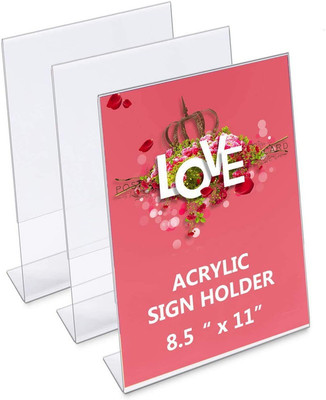 HV CREATION 1 Compartments Acrylic Acrylic Display Stand A4(White)