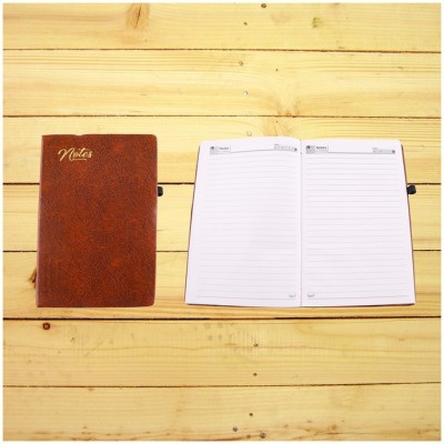 FLYSPACE Handmade A5 Note Book Ruled 176 Pages(Brown)