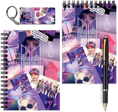 craft maniacs BT COLLECTION A6 Notebook Unruled 120 Pages(BTS MOVIE COLLAGE, Pack of 2)