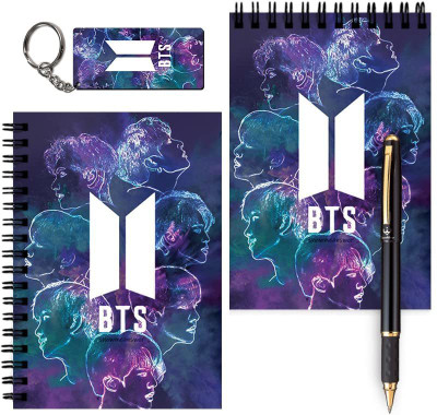 craft maniacs BTS A6 MESSAGE PADS + WOODEN KEYRING A6 Note Book UNRULED 120 Pages(BTS SKY BLUE MAGIC, Pack of 2) craft maniacs BTS A6 MESSAGE PADS + WOODEN KEYRING A6 Note Book UNRULED 120 Pages(BTS SKY BLUE MAGIC, Pack of 2)