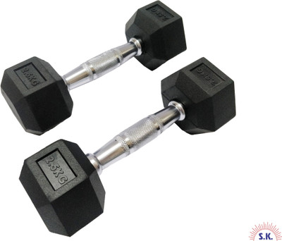 s k traders 2.5 Kg Hex Dumbbells (Pair) Fixed Weight Dumbbell(2.5 kg)