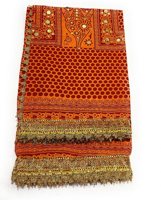 Blessings via Uttarakhand Cotton Blend Polka Print Women Dupatta