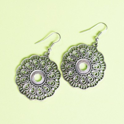 BIBBO Earrings43 Rangoli Earrings German Silver Drops & Danglers