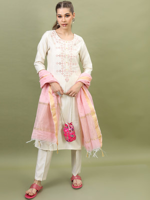 Vishudh Women Kurta Pant Dupatta Set