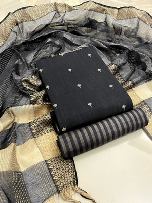 IBRANA Cotton Blend Self Design Salwar Suit Material