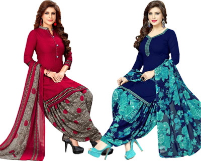 RENSILAFAB Crepe Floral Print Kurta & Patiyala Material