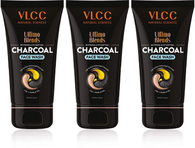 VLCC Ultimo Blends Charcoal Facewash for Whitening & Detoxifying Combo (100ml X 3) Face Wash(300)