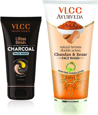 VLCC Ultimo Blends Charcoal  and Chandan & Kesar  -100 ml Face Wash(200 ml)
