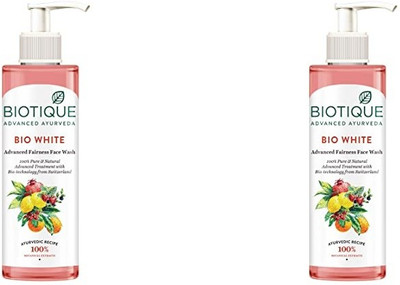 BIOTIQUE BIO WHITE ADVANCED FAIRNESS FACE WASH 200 ML X 2 Face Wash(400 ml)