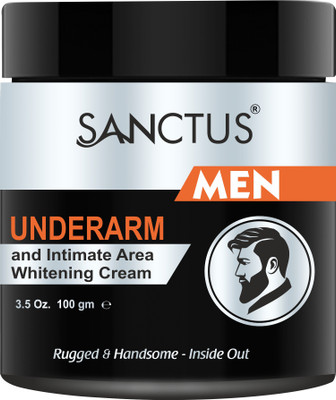 SANCTUS Underarm & Intimate Area Whitening Cream for MEN - Advanced Odor control formula(100 g)