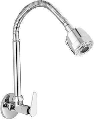 Oleanna Divine (Brass) Kitchen Sink Spray Spout Flexible Sink Cock With Flange Pillar Tap Faucet (Wall Mount Installation Type) For Rs. 389 @ 68 %