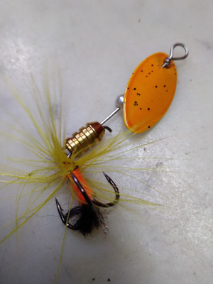 JUST ONE CLICK Spinner Carbon Steel Fishing Lure(Pack of 1, Size 6)