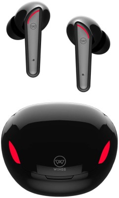 Wings Phantom 250 Earbuds with Game Mode, 40ms Low Latency, 30 hours playtime Bluetooth Gaming Headset(Black, In the Ear)