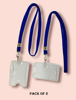 NSSP Plastic ID Badge Holder, Lanyard(Pack of 2)