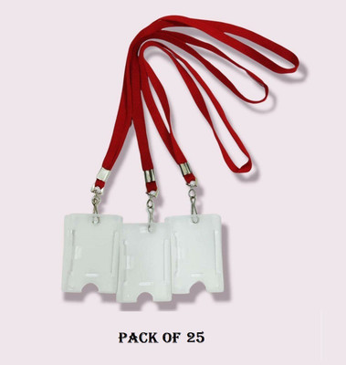 NSSP Plastic ID Badge Holder, Lanyard(Pack of 25)