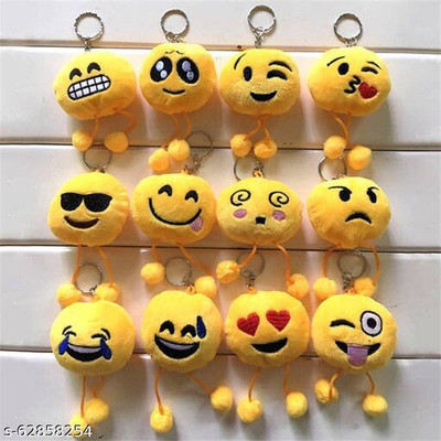 shri shyam yellow emoji smile face key chains Key Chain