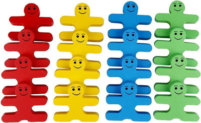HOIVA (PACK 1) To Insert Building Blocks Toys 1-2-3-6 Years Villain Wooden(Multicolor)