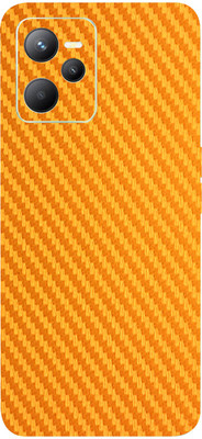 AsSkin Realme C35, realme c35, Oppo Mobile Skin(Ultra Super Golden Carbon Fiber With High Matte Finish .Skin..)