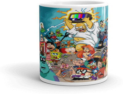 Mr UVD Old 90s Heroes in Angry Mood Printed Premium Quality Ceramic Coffee Mug(350 ml)