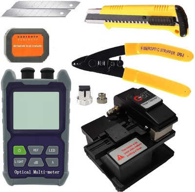 Techtest 3 in 1 Optical Power Meter,Optical Fiber Cleaver, Fiber Stripper & Paper Cutter Digital Multimeter(Multicolor 2000 Counts)
