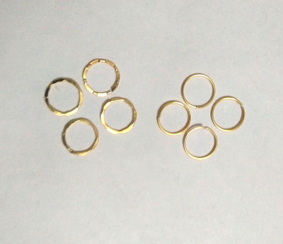 Tiyafashion Gold-plated Plated Brass Nose Ring Set(Pack of 8)