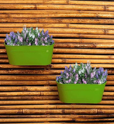 E C Creation Metal Indoor Floor Plant Stand with Planter Plant Container Set(Metal)