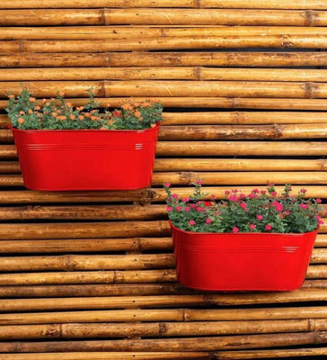 UV International Detachable Flower Pots, Table-Top Planter Hanging Planter -Set of 2 Plant Container Set(Pack of 2, Metal)