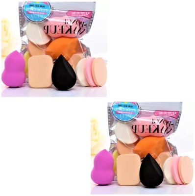 Barbarik 6 IN 1 Makeup Cotton Pad Applicator Foundation Makeup Blender (Pack of 2)