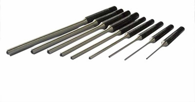 Luxuro Roll Pin Punches Set of 9 Pcs Punches & Punching Machines(Set Of 9, Silver, Black)