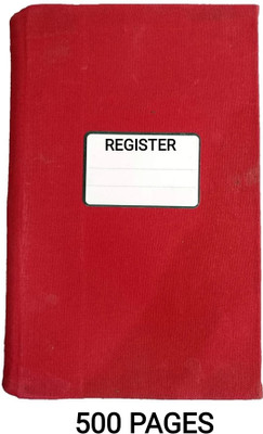 R K SALES R K Ruled Register,500 PAGES, Full Canvas Bound,, PACK OF 1 1-Part Hard Bound(1 Sets)