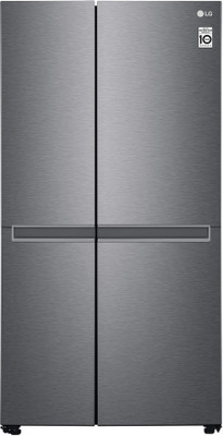 LG 688 L Frost Free Side by Side Inverter Technology Star Refrigerator(Dark Graphite Steel, GC-B257KQDV)