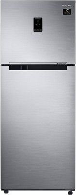 SAMSUNG 394 L Frost Free Double Door 2 Star Refrigerator with Base Drawer  (Silver, RT39B5518S9/HL)