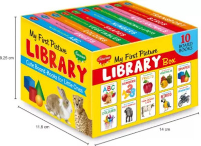 My First Picture Dictionary Set Of 10 Board Books | Single Picture Board Book Of ABC | Number | Hindi Varanmala(Hardcover, Print Mirchi Studio)